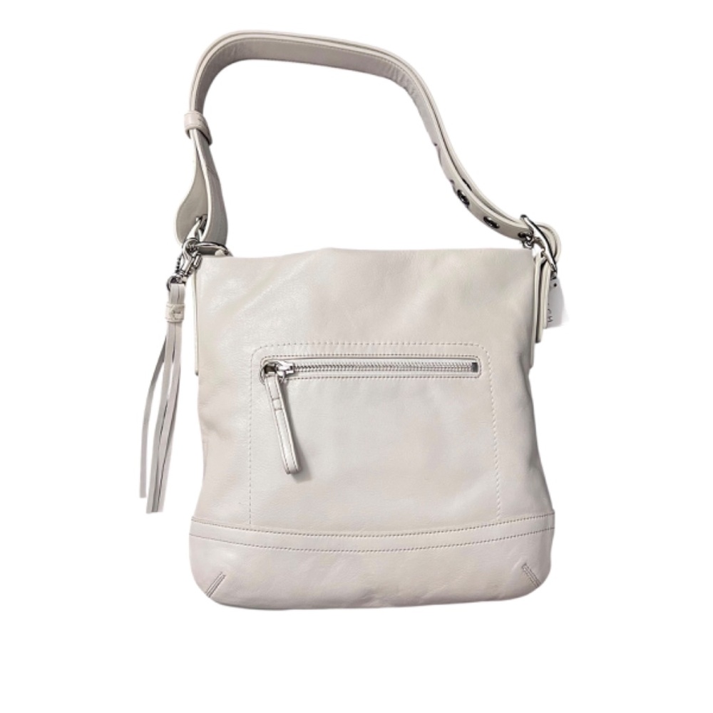 NWT Coach Winter White Soft Leather Duffle Shoulder Crossbody Bag